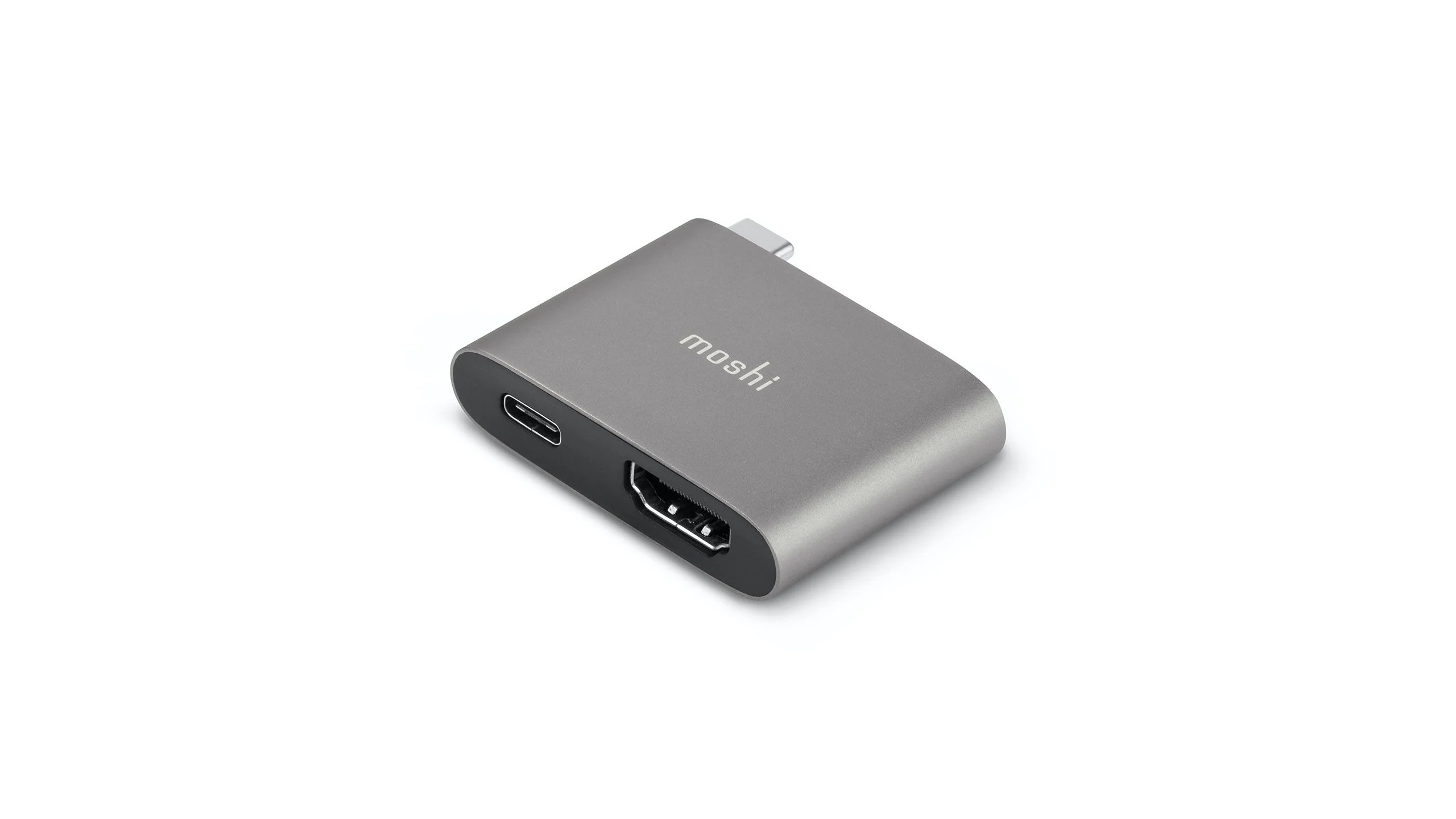 Compact USB-C to HDMI Adapter with HDR and USB PD Pass-through Charging